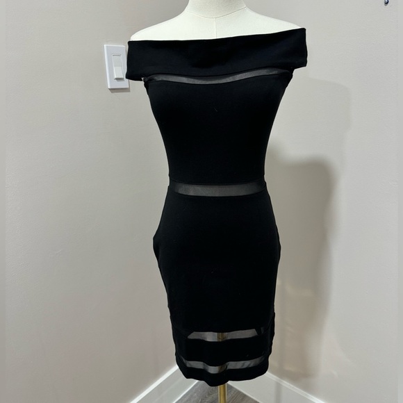 French Connection Dresses & Skirts - SOLD French connection off shoulder black mini dress